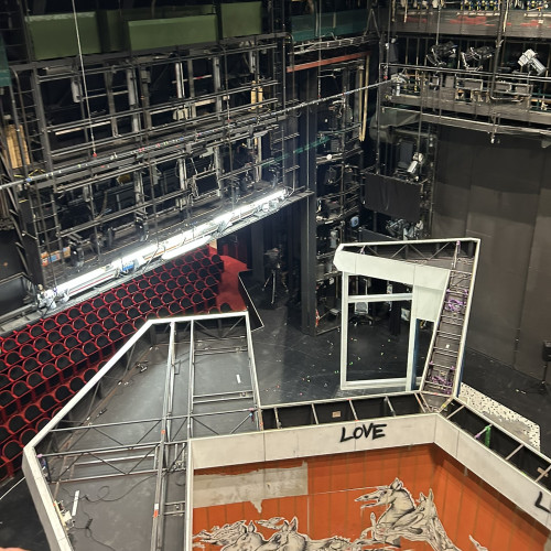 Top view to the stage design of 